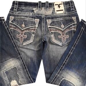 🆕️Rock Revival Kort Straight Jeans. Men's Size: Waist 30x34 Inseam. NWOT.